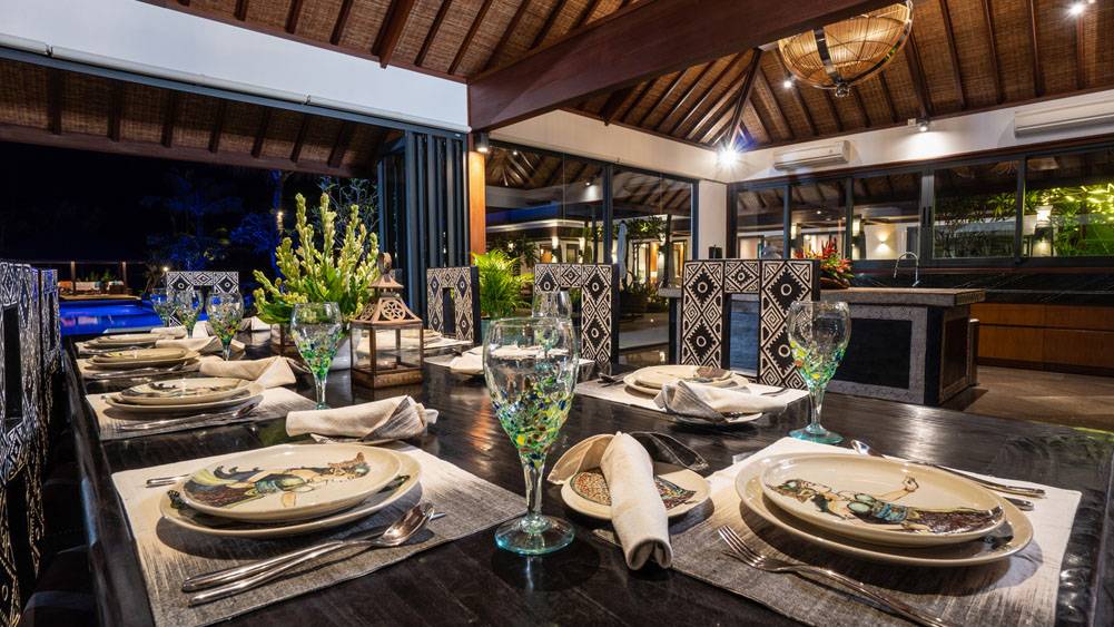 Tirtha Bayu Villa II - Dinner setup